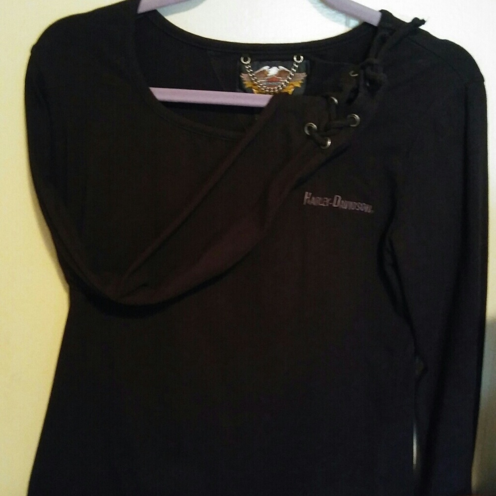 Special Add Harley lace up sleeve top